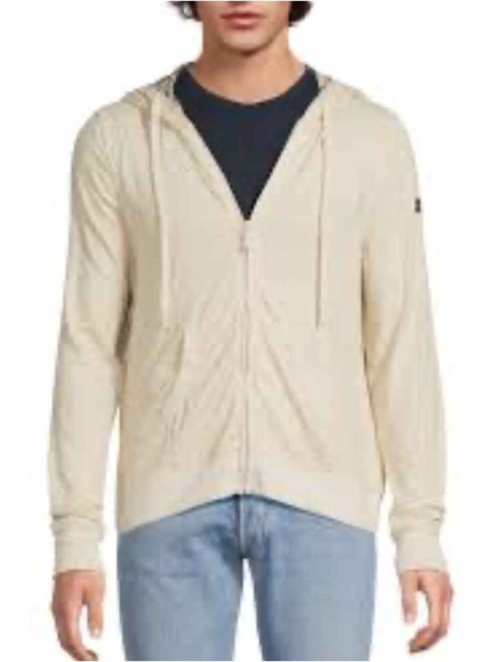 NWT TED BAKER Full Zip Lounge Hoodie in Eggnog Heather Size L
